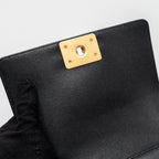CHANEL SMALL BOY BAG CAVIAR BLACK GHW(MICROCHIP)