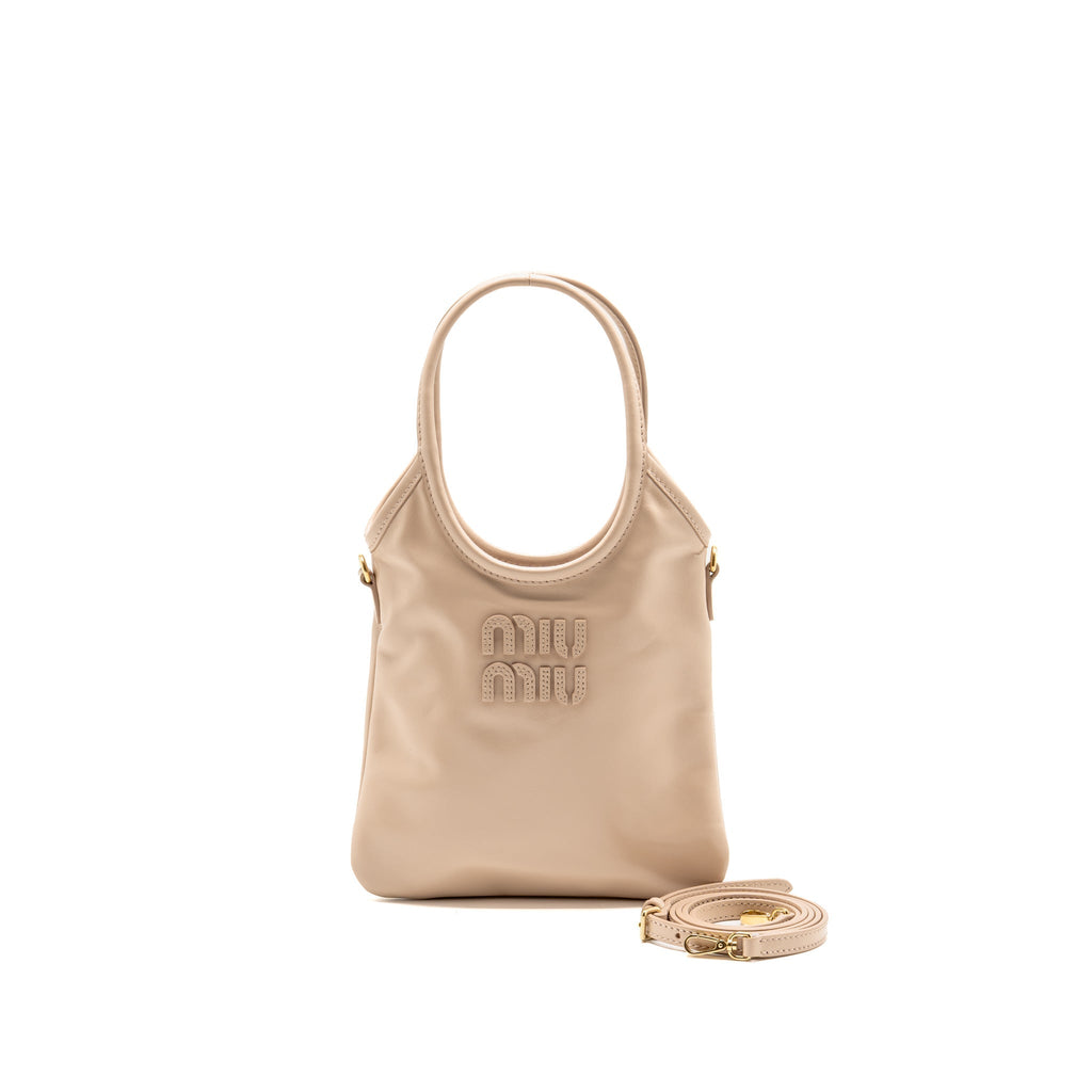 Miu Miu Mini Ivy Bag Soft Shiny Calfskin Cipria GHW
