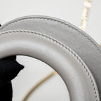 DIOR MINI LADY DIOR LAMBSKIN GREY LGHW
