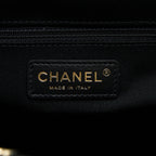 CHANEL DEAUVILLE TOTE BAG TWEED DARK GREY / BLACK LGHW (MICROCHIP)