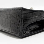 Hermes kelly Pochette crocodile niloticus matt Black SHW