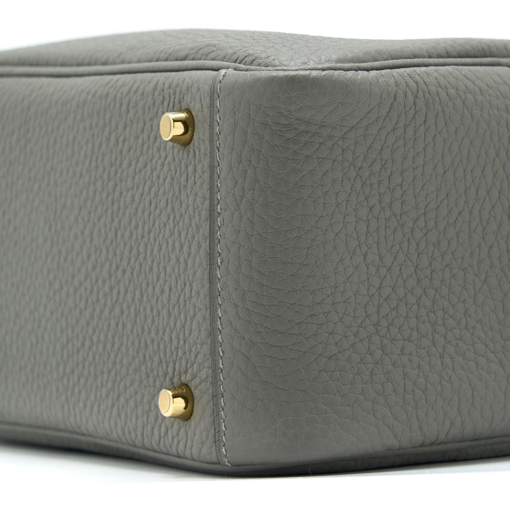 Hermes Mini Lindy Clemence 0L Gris Meyer GHW