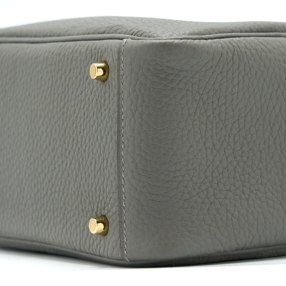 Hermes Mini Lindy Clemence 0L Gris Meyer GHW