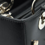 DIOR MEDIUM LADY DIOR LIMITED EDITION LAMBSKIN BLACK/MULTICOLOR SHW