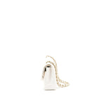 CHANEL MEDIUM CLASSIC DOUBLE FLAP BAG CAVIAR WHITE LGHW