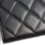 CHANEL CLASSIC FLAP WALLET LAMBSKIN BLACK SHW