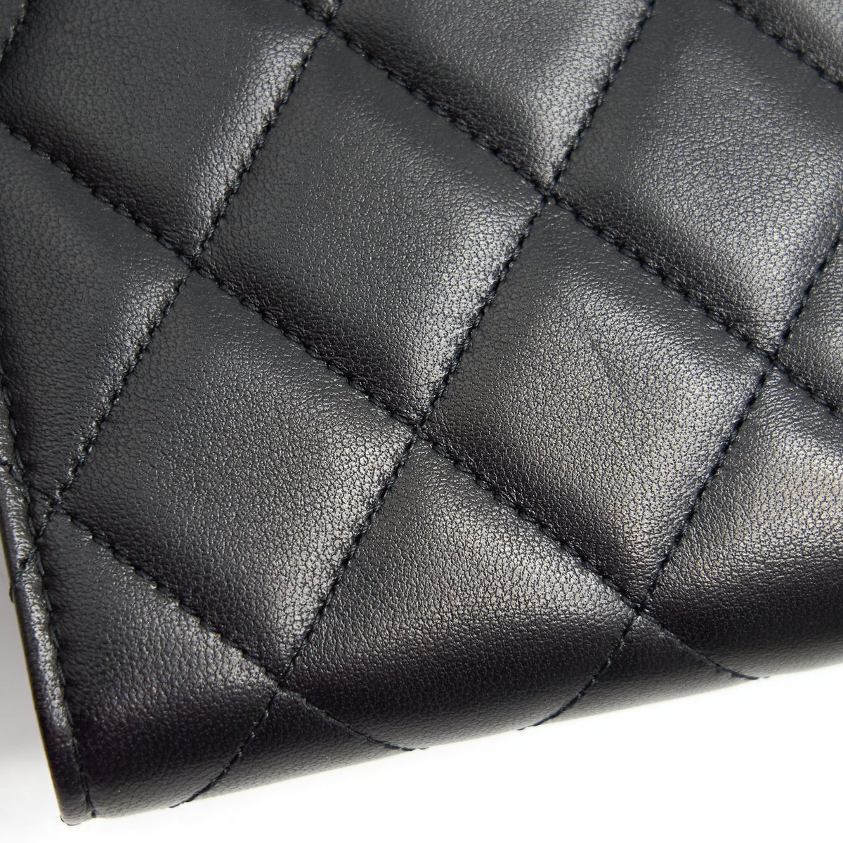 CHANEL CLASSIC FLAP WALLET LAMBSKIN BLACK SHW