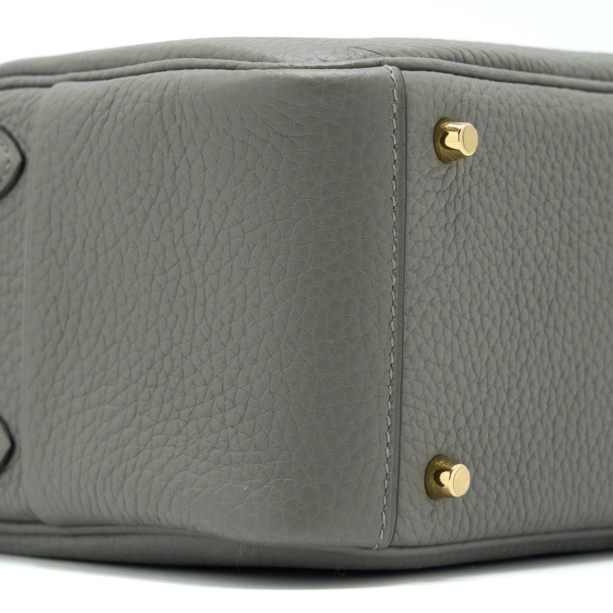 Hermes Mini Lindy Clemence 0L Gris Meyer GHW