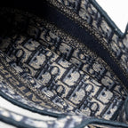DIOR MINI BOOK TOTE BLUE OBLIQUE EMBROIDERY