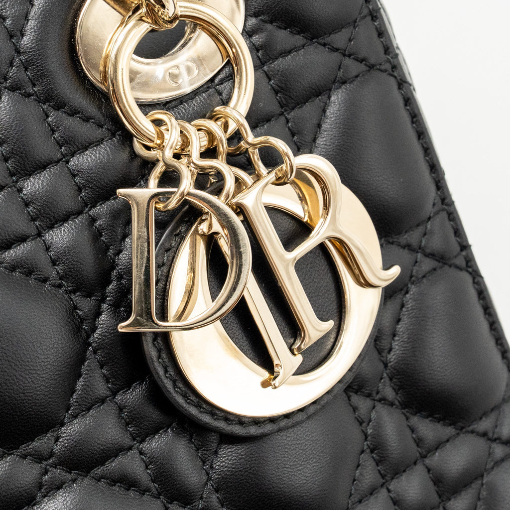 DIOR MY ABC SMALL LADY DIOR LAMBSKIN BLACK LGHW