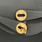 Hermes Mini Lindy Clemence 0L Gris Meyer GHW