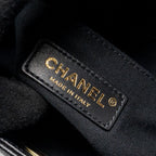 CHANEL SMALL BOY BAG CAVIAR BLACK GHW(MICROCHIP)