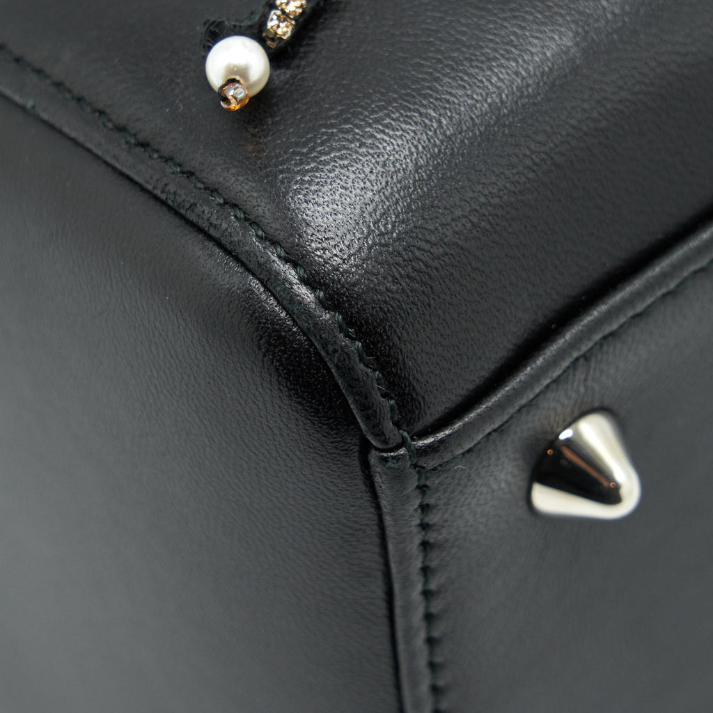 DIOR MEDIUM LADY DIOR LIMITED EDITION LAMBSKIN BLACK/MULTICOLOR SHW