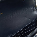 DIOR OBLIQUE JACQUARD SADDLE WALLET WITH CHAIN