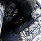 DIOR MINI BOOK TOTE BLUE OBLIQUE EMBROIDERY
