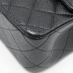 CHANEL MEDIUM CLASSIC DOUBLE FLAP BAG CAVIAR BLACK GHW