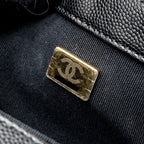 CHANEL SMALL BOY BAG CAVIAR BLACK GHW(MICROCHIP)