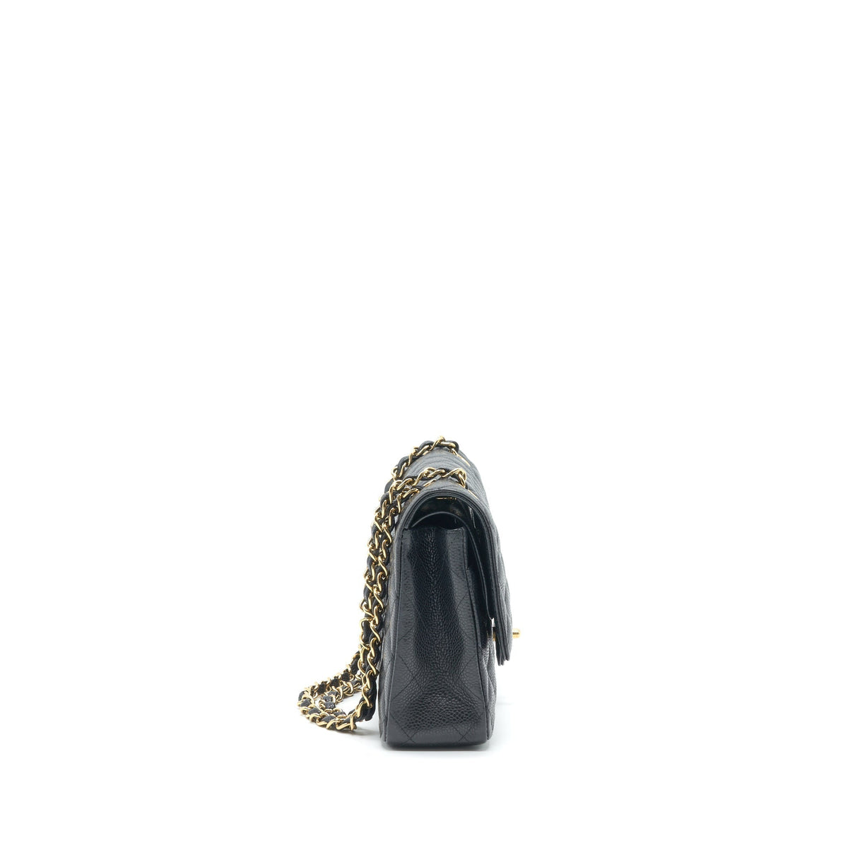 CHANEL CLASSIC DOUBLE FLAP MEDIUM 25CM CAVIAR BLACK GHW