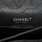 CHANEL 2.55 226 REISSUE DOUBLE FLAP BAG CALFSKIN BLACK SHW