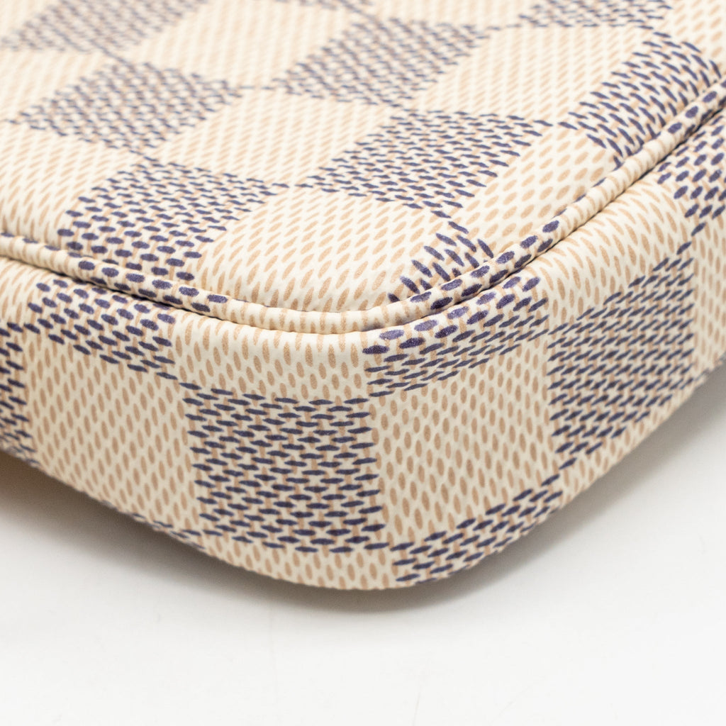 Louis Vuitton Mini Pochette Accessoires Damier Azur Canvas/Leather GHW