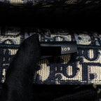 DIOR LARGE BOOK TOTE BLUE DIOR OBLIQUE EMBROIDERY