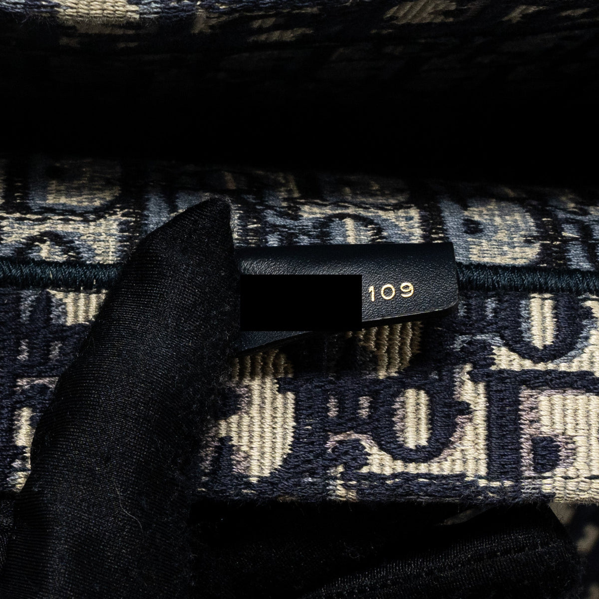 DIOR LARGE BOOK TOTE BLUE DIOR OBLIQUE EMBROIDERY