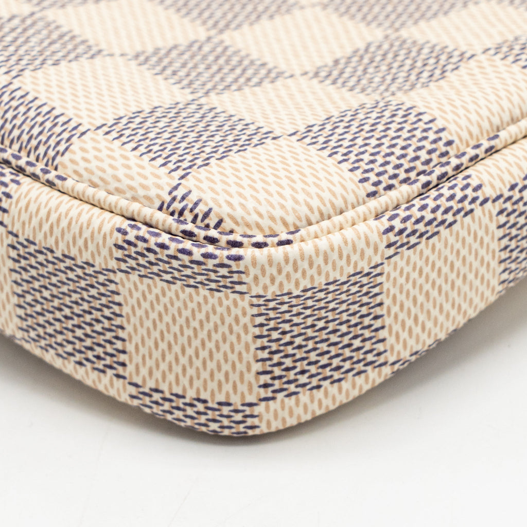 Louis Vuitton Mini Pochette Accessoires Damier Azur Canvas/Leather GHW