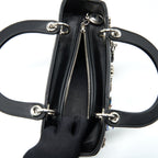 DIOR MEDIUM LADY DIOR LIMITED EDITION LAMBSKIN BLACK/MULTICOLOR SHW