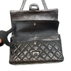 CHANEL 2.55 226 REISSUE DOUBLE FLAP BAG CALFSKIN BLACK SHW