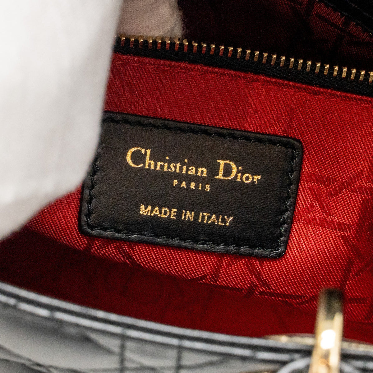 DIOR MY ABC SMALL LADY DIOR LAMBSKIN BLACK LGHW