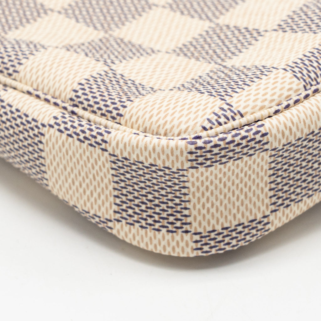 Louis Vuitton Mini Pochette Accessoires Damier Azur Canvas/Leather GHW