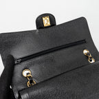 CHANEL MEDIUM CLASSIC DOUBLE FLAP BAG CAVIAR BLACK GHW