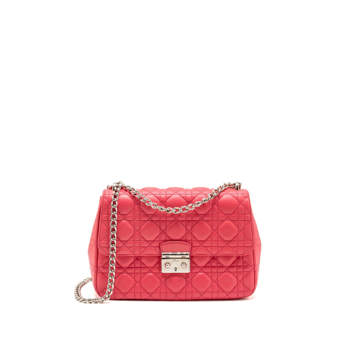 Dior Medium Miss Dior Flap Bag Cannage Lambskin Pink SHW