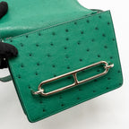 Hermes Mini Roulis Ostrich Vert Vertigo SHW