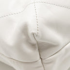 CHANEL LARGE 22 BAG SHINY CALFSKIN WHITE GHW (MICROCHIP)
