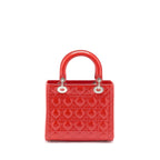 DIOR MEDIUM LADY DIOR PATENT CORAL SHW