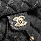 Chanel Mini Urban Spirit Backpack Caviar Black LGHW (Microchip)
