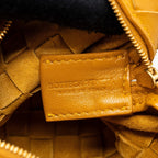 BOTTEGA VENETA MINI LOOP CAMERA BAG LAMBSKIN CARAMEL GHW
