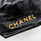 CHANEL 23S MINI 22 BAG WITH PEARL SHINY CALFSKIN GHW (MICROCHIP)