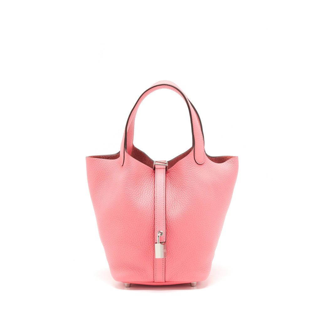 Hermes picotin 18 Lock Bag Rose Azalee SHW