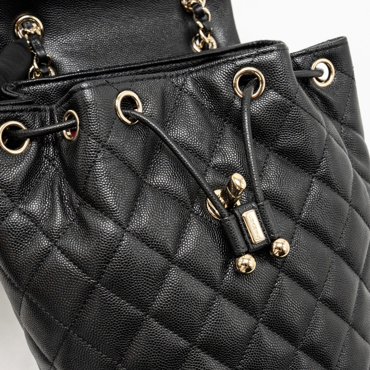 Chanel Mini Urban Spirit Backpack Caviar Black LGHW (Microchip)