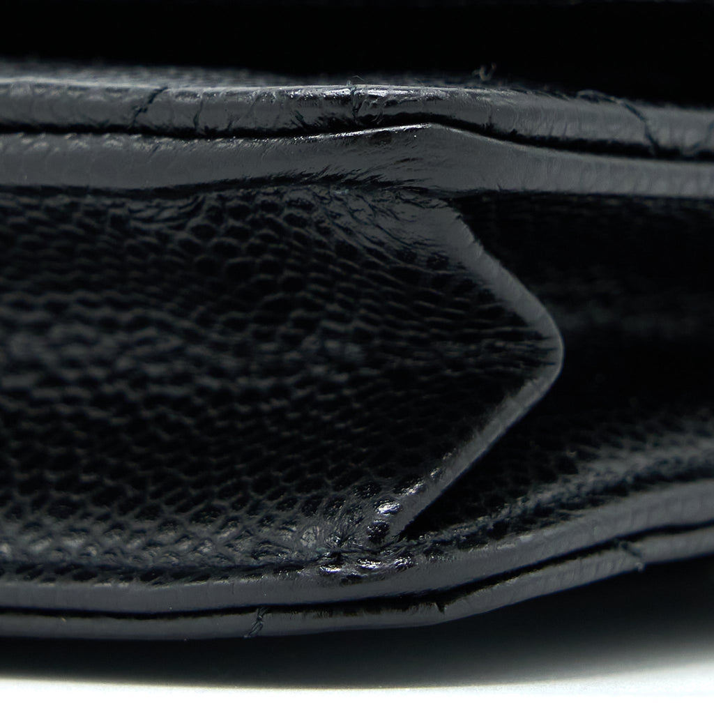 CHANEL CLASSIC WALLET ON CHAIN CAVIAR BLACK GHW (MICROCHIP)