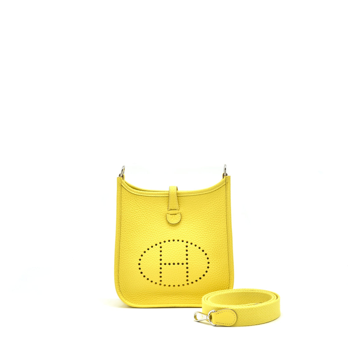 Hermes Mini Evelyne Lime SHW