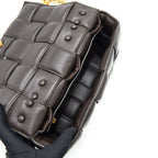 BOTTEGA VENETA CASSETTE BAG WITH CHAIN BROWN GHW