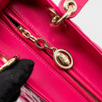 DIOR MEDIUM LADY DIOR LAMBSKIN PINK LGHW