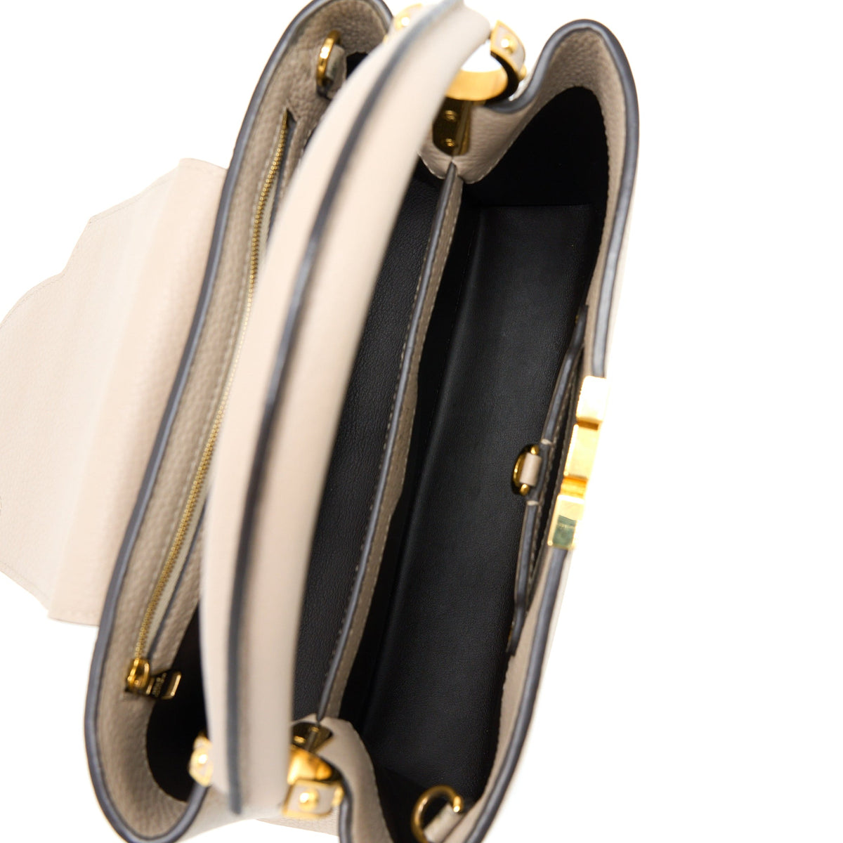 LOUIS VUITTON CAPUCINE MM TAURILLON GALET GHW