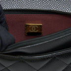 CHANEL CLASSIC WALLET ON CHAIN CAVIAR BLACK GHW (MICROCHIP)