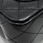 CHANEL 24K PEARL CRUSH MINI RECTANGULAR FLAP BAG SHINY LAMBSKIN BLACK GHW (MICROCHIP)