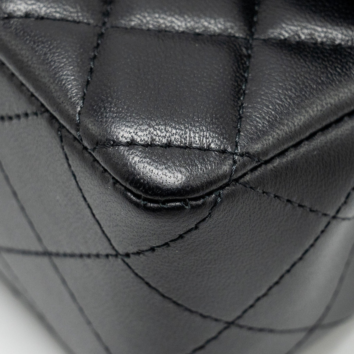 CHANEL MINI RECTANGULAR FLAP BAG LAMBSKIN BLACK LGHW (MICROCHIP)