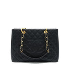 CHANEL GRAND SHOPPING TOTE BAG CAVIAR BLACK GHW
